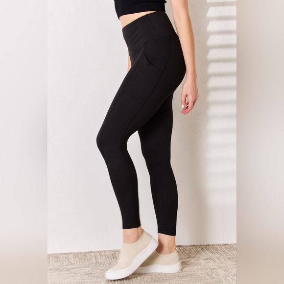 Zenana High Waist Wide Waistband Leggings - Picture 5 of 5